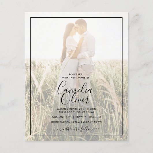 ROOS BUDGET Wedding Dusty Foto OVERLAY Flyer (Voorkant)