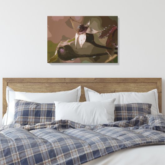 Roos Buds in het najaar Canvas Afdruk (Insitu (Slaapkamer))
