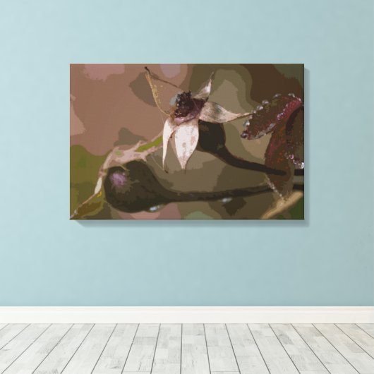 Roos Buds in het najaar Canvas Afdruk (Insitu (Houten vloer))