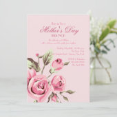 Roos Buds-uitnodiging Kaart (Staand voorkant)