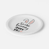 Roos Bunny verraadt een beetje Bunny houdt van je Papieren Bordje (Gekanteld)