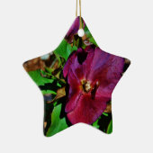 Roos Burgundy Pink Lenten Keramisch Ornament (Rechts)