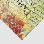 Roos Butterfly Victoriaans Franse letter Paris Tissuepapier (Detail)