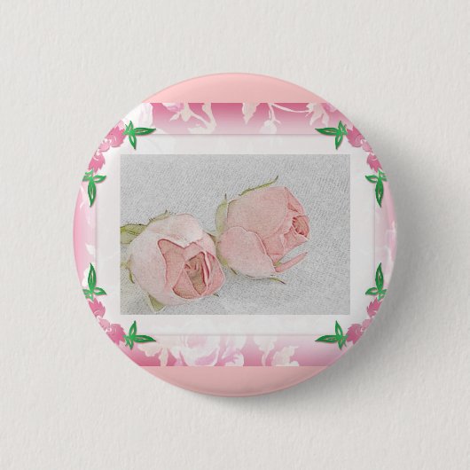 Roos Button...bruiloft voor vader Ronde Button 5,7 Cm (Voorkant)