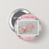 Roos Button...bruiloft voor vader Ronde Button 5,7 Cm (Voorkant /achterkant)