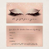Roos Cadeaubon Sparkl Lash Extension Makeup Visitekaartje (Voorkant /achterkant)