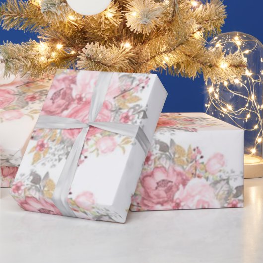 Roos Cadeaupapier (Feestdagen)