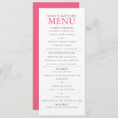 Roos Camellia Menu (Voorkant / Achterkant)