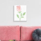Roos Canvas Afdruk (Insitu (Woonkamer))