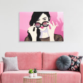 Roos Canvas Afdruk (Insitu (Woonkamer))