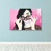 Roos Canvas Afdruk (Insitu (Houten vloer))