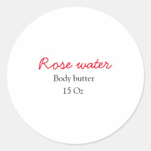 Roos carrosserboter jouw tekst toevoegen ronde sticker