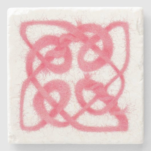 ROOS CELTIC KNOOP Marmeren Steen Onderzetter (Voorkant)