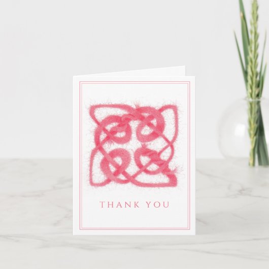 ROOS CELTIC KNOT Dank u Notecard Kaart (Voorkant)