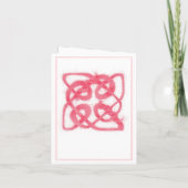 ROOS CELTIC KNOT Dank u Notecard Kaart (Achterkant)