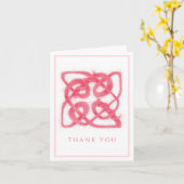 ROOS CELTIC KNOT Dank u Notecard Kaart (Gele Bloem)