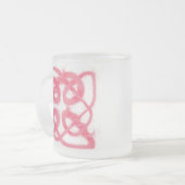 ROOS CELTIC KNOT Frosted Glass Mok (Voorkant links)