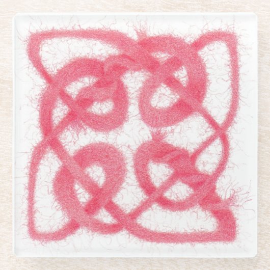 ROOS CELTIC KNOT Glass Onderzetter (Voorkant)