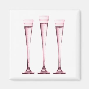 Roos Champagne Flutes Magnet Magneet