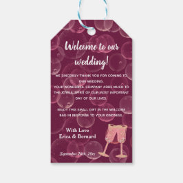 Roos Champagne Glasses met Hartelijk dank Cadeaulabel