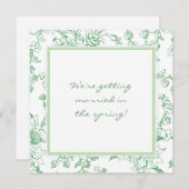 Roos Chinz Floral Pattern Save The Date (Voorkant / Achterkant)