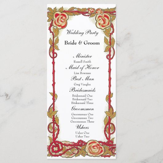 Roos Christelijk huwelijksprogramma Programma (Voorkant)