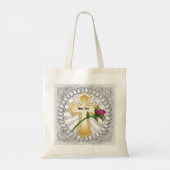 Roos Christelijk Kruis Tote Bag (Achterkant)
