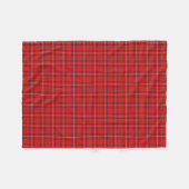 Roos Clan Tartan Red Plaid Fleece Deken (Voorkant (Horizontaal))