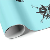 Roos compass met Cross-Blades Cadeaupapier (Rol Hoek)