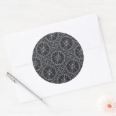 Roos compass Patroon Ronde Sticker (Envelop)
