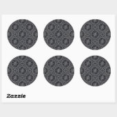 Roos compass Patroon Ronde Sticker (Vel)