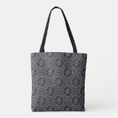 Roos compass Patroon Tote Bag (Achterkant)