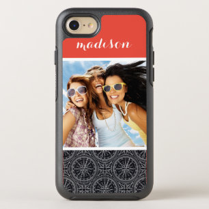Roos compass Patroon   Uw foto en naam OtterBox Symmetry iPhone 8/7 Hoesje