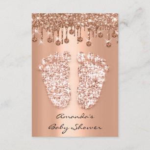 Roos Copper Baby Girl Boy Shower Feet Drivers Kaart