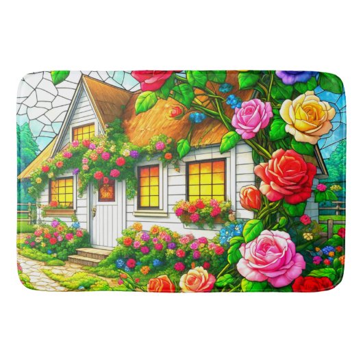 Roos Cottage Badmat (Voorkant)