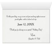 Roos Cream Polka Dotsl Wedding Table Kaarten (Binnen Horizontaal (Onder))