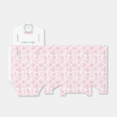 Roos Crest w / Bow | Monogram bruiloft Bedankdoosjes (Uitgevouwen)