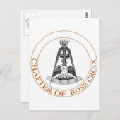 Roos Croix Scottish Rite Briefkaart (Voorkant / Achterkant)