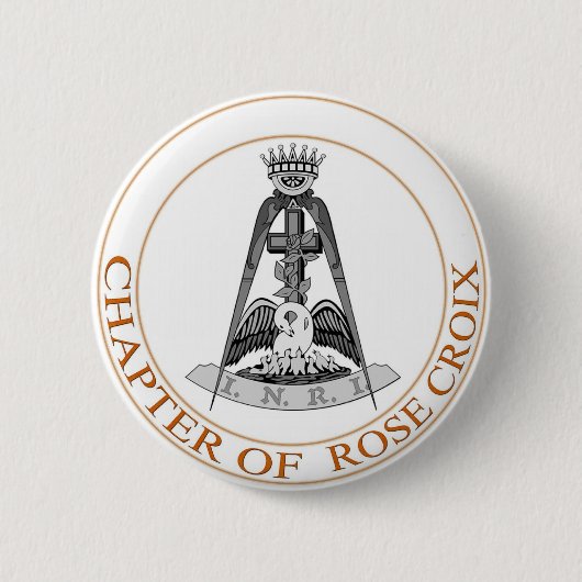 Roos Croix-symbool Ronde Button 5,7 Cm (Voorkant)