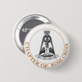 Roos Croix-symbool Ronde Button 5,7 Cm (Voorkant /achterkant)
