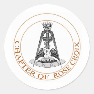Roos Croix-symbool Ronde Sticker