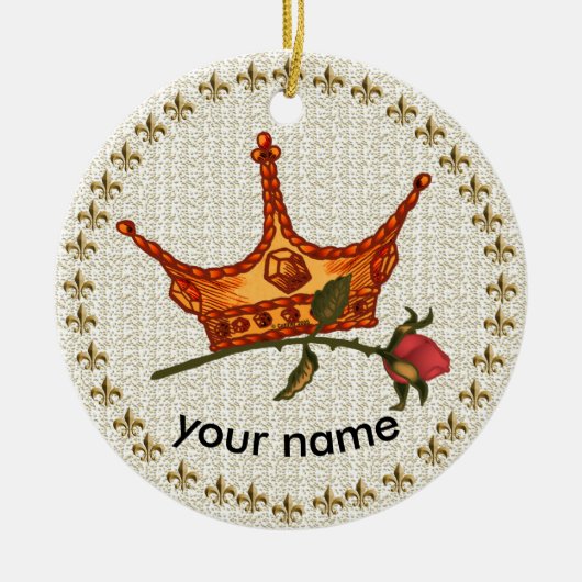 Roos Crown Ornament (Voorkant)