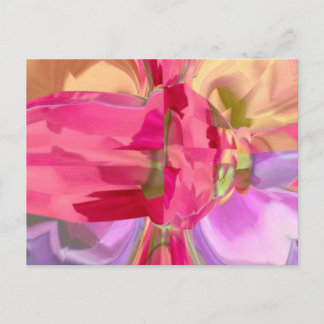 Roos Crystal - RedRose PinkRose Bud n Petal Briefkaart