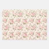 Roos & Damask Elegant | Pastel roze Inpakpapier Vel (Voorkant 3)