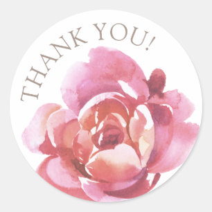 Roos Dank u - Ronde Sticker