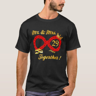 Roos de heer Infinite Love Samen getrouwd Couple T-shirt