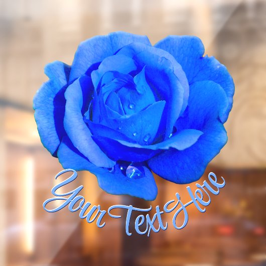 Roos Decal Personalized Blue Roos Window Cling (Vel 2)