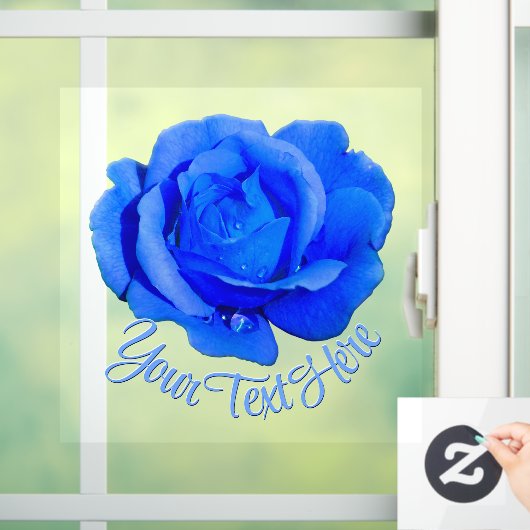 Roos Decal Personalized Blue Roos Window Cling (Huis)