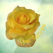 Roos Decale Gepersonaliseerde Gele Rozenwieg Raamsticker (Vel 3)