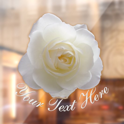 Roos Decale Gepersonaliseerde Witte Rozenwieg Raamsticker (Vel 2)